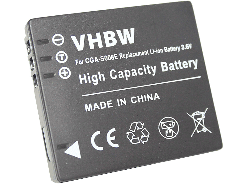 VHBW kompatibel mit Panasonic SDR-SW20EG-K, 3.6 SDR-SW21 Volt, 600 Li-Ion - Akku SDR-SW20EG-S, Kamera