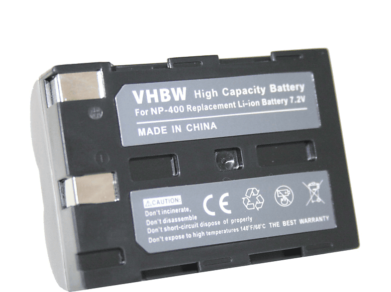 VHBW kompatibel mit Pentax K20D, Kamera, Volt, Akku K10D Li-Ion 7.2 - 1200
