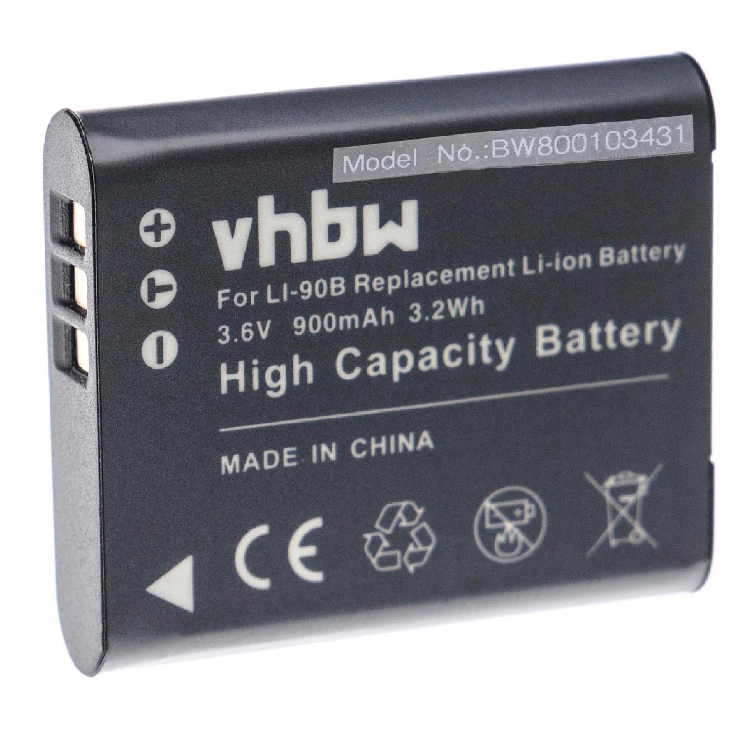 VHBW Tough 3.6 Li-Ion Akku mit 900 TG-4 Volt, - kompatibel Kamera, Stylus Olympus