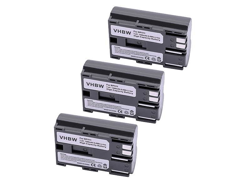 Vhbw Batteria Ricaricabile Per Canon MV700, MV700i, MV650i, MV730i, MV750i – 1300mAh 7.2V Li-Ion