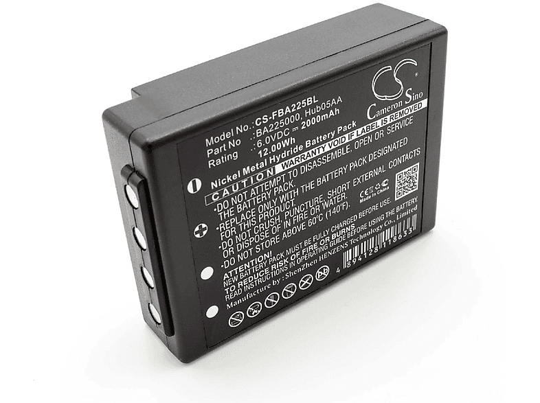 VHBW kompatibel mit HBC Spectrum A, 1, B, 2 NiMH Akku - Industriefunkfernsteuerung, 6 Volt, 2000