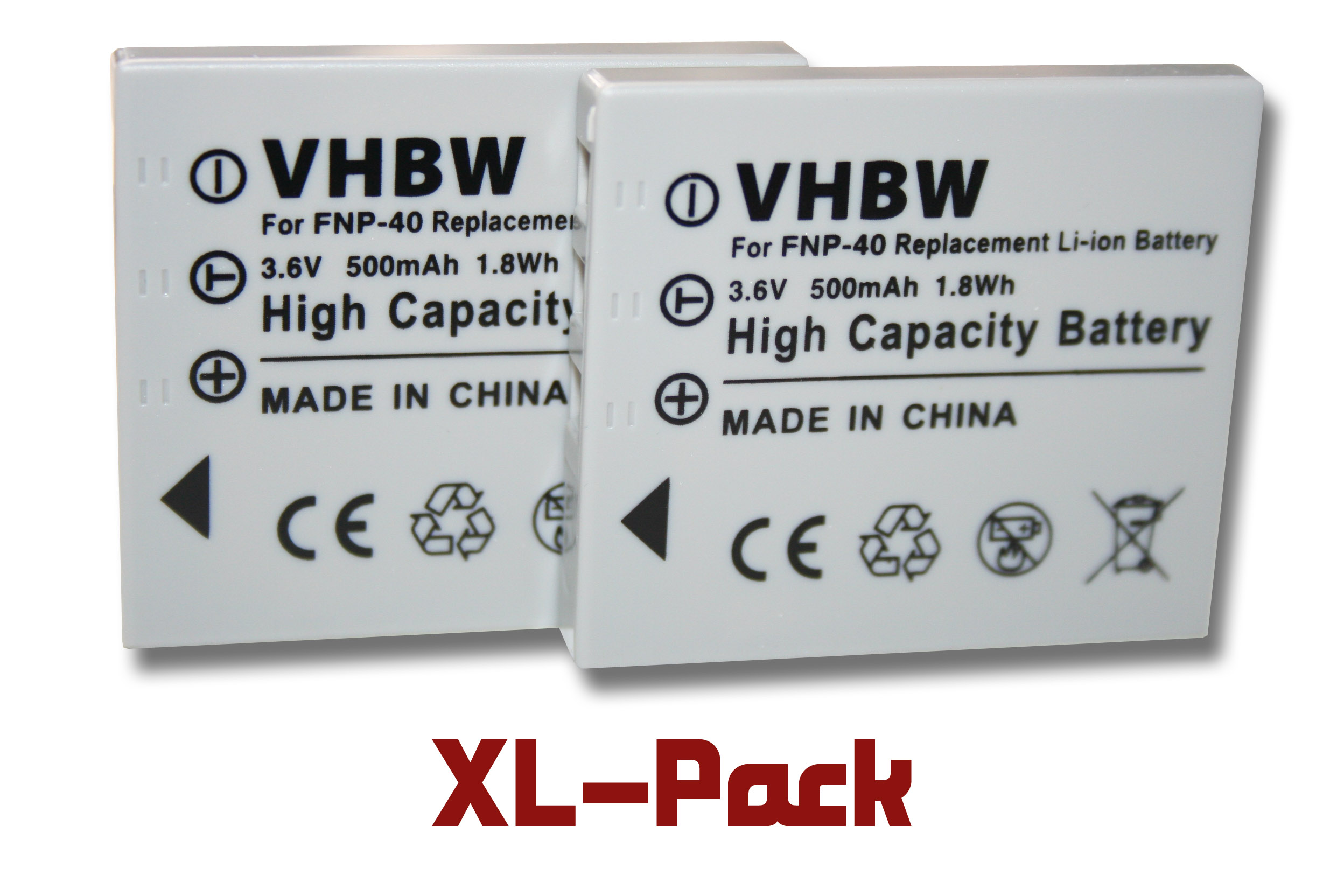VHBW kompatibel mit Rollei XS-10 - Akku 3.6 touch, DB60 Kamera, in 500 Li-Ion Volt