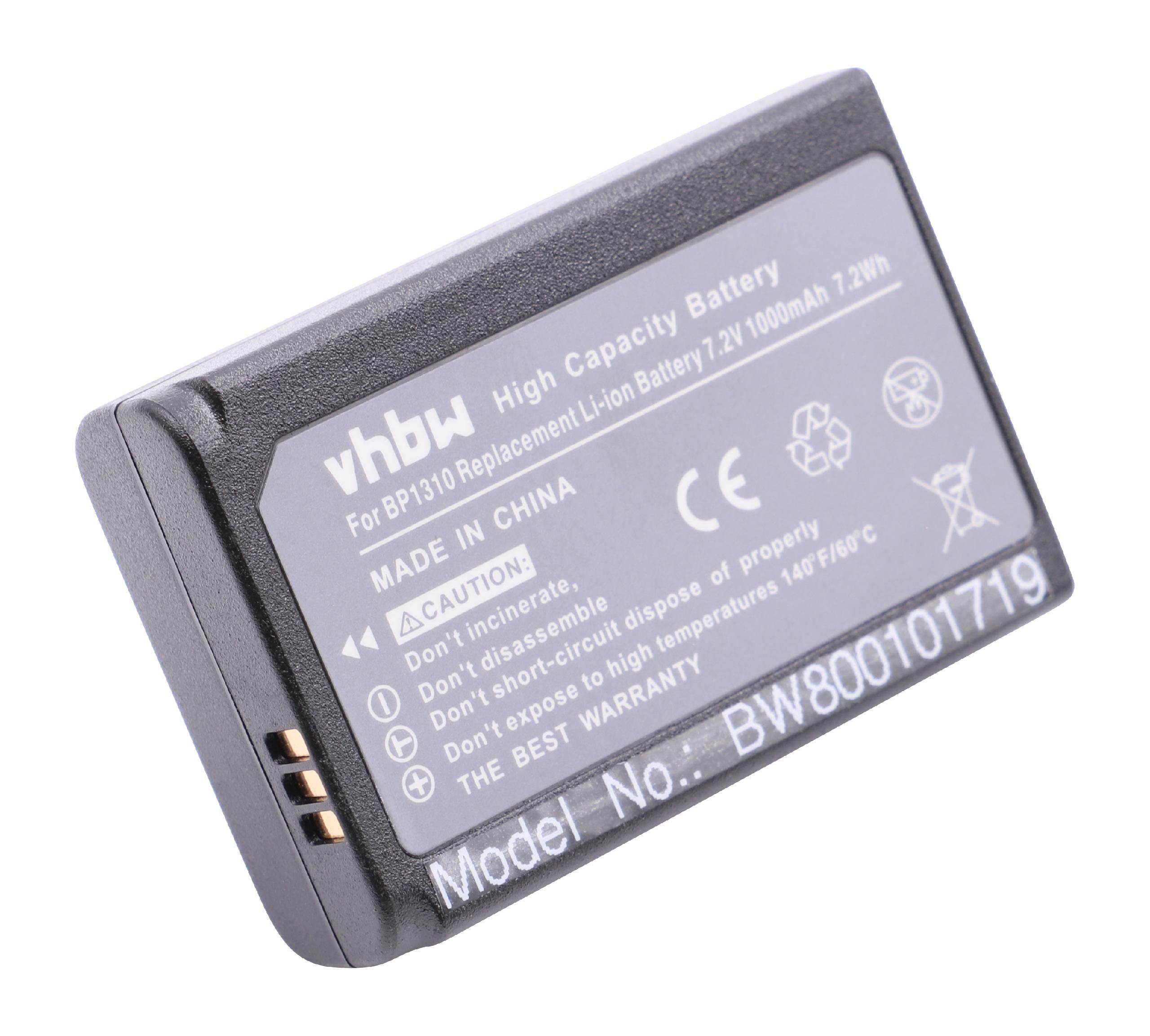 VHBW kompatibel mit Samsung NX10, 7.2 Kamera, NX5, NX20 - NX100, Li-Ion Akku Volt, NX11, 1000