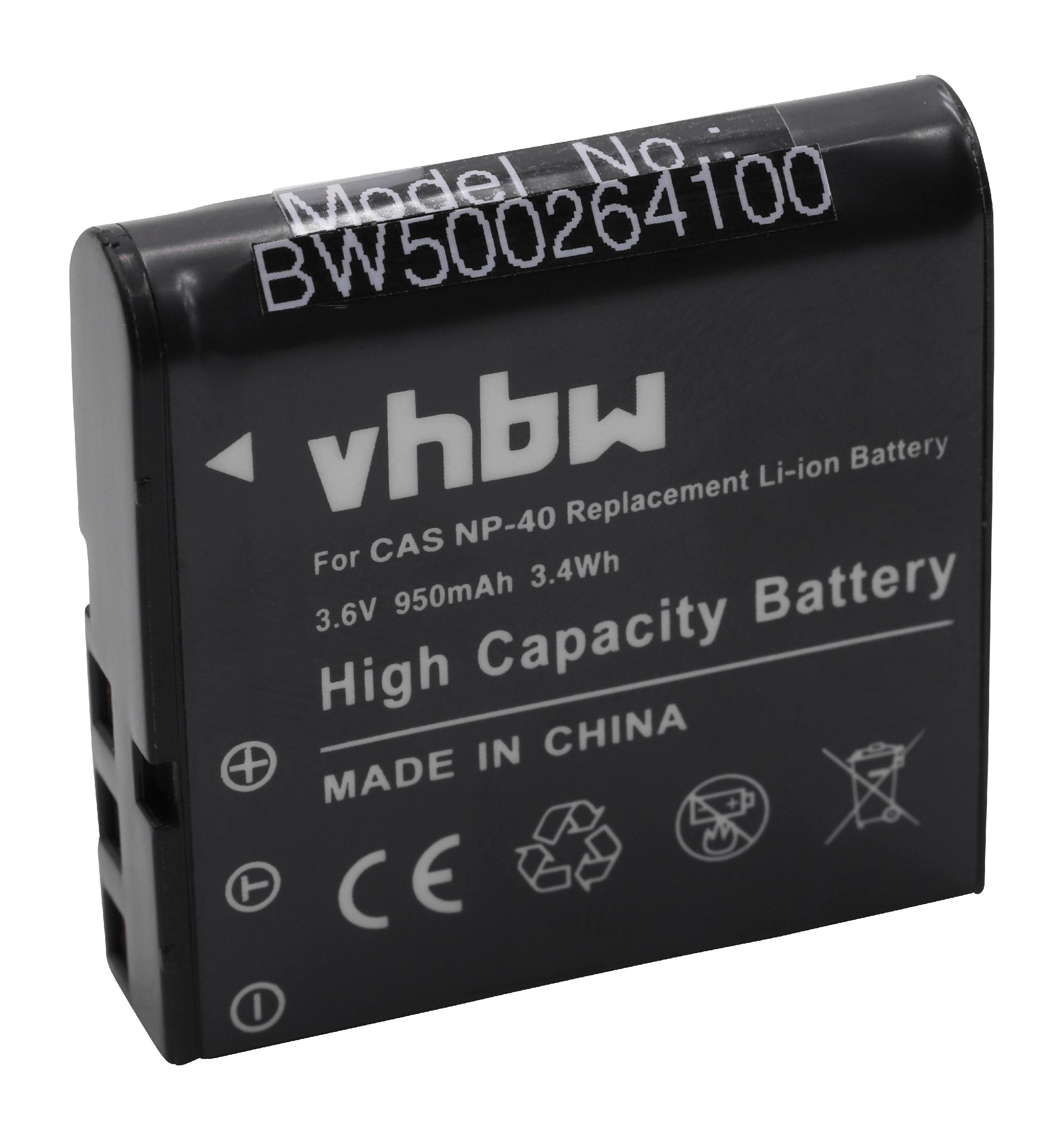 VHBW kompatibel Movieline - Rollei SD50 mit Kamera, Akku 3.6 Volt, Li-Ion 950