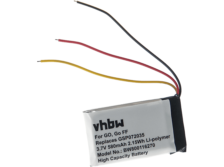 Vhbw Akku Für JBL Lautsprecher - 580mAh 3,7V Li-Polymer GSP072035