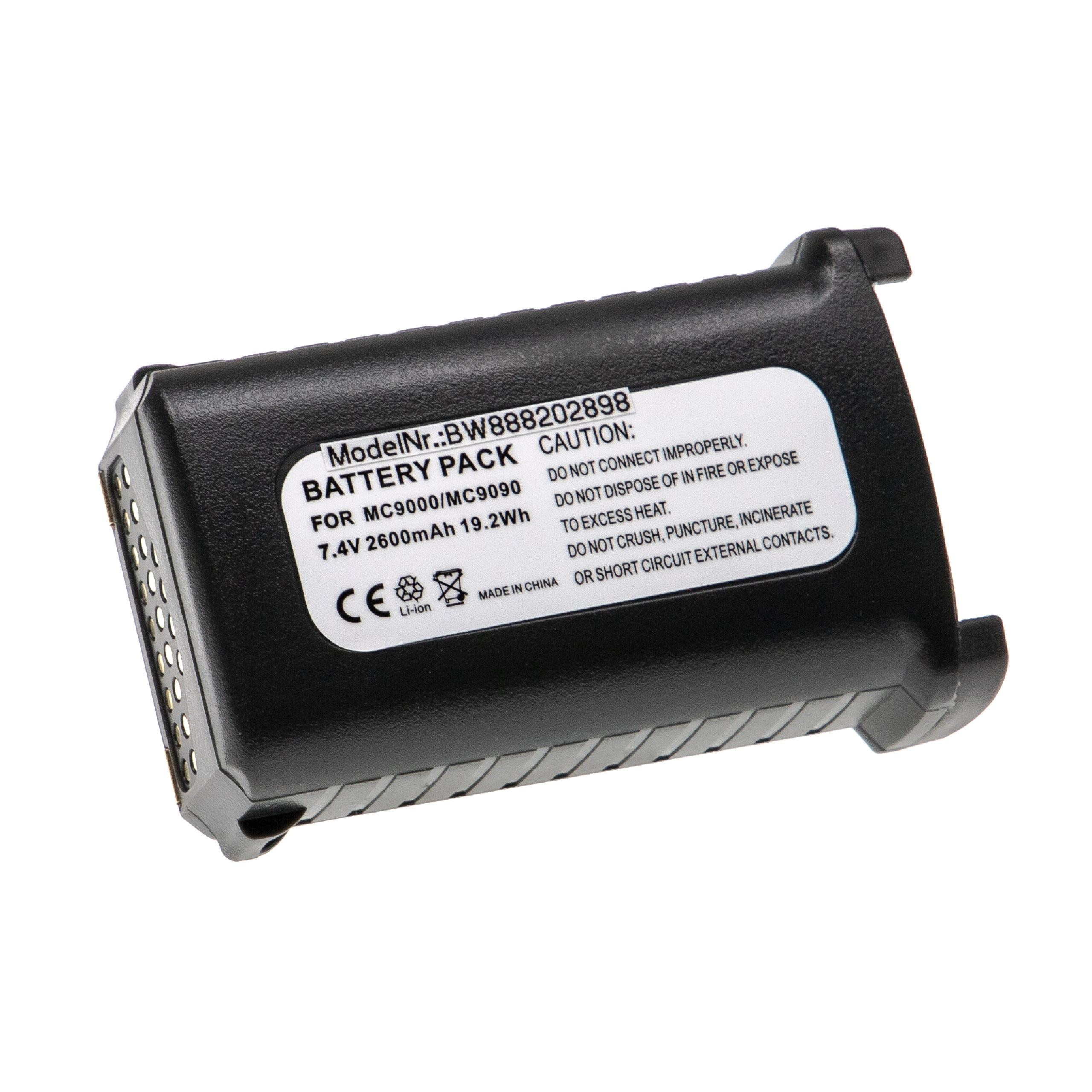 VHBW kompatibel mit Symbol MC9090-K, Volt, MC9190-G Akku MC9097, MC9097-K, Handheld, 7.4 MC9190, - MC9097-G, 2600 Li-Ion MC9090-S