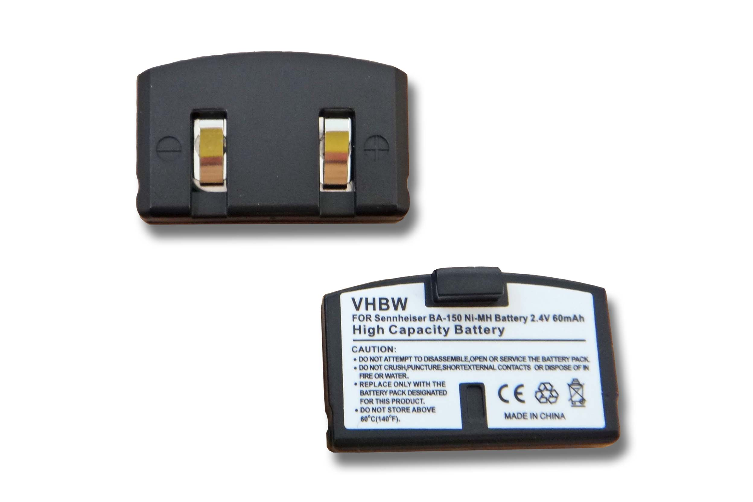 VHBW kompatibel mit Sennheiser A200, - HDI 302, 380, Headset, HDR30 60 Audioport NiMH HDR4, 2.4 Akku HDR40, Volt, A200, HDI