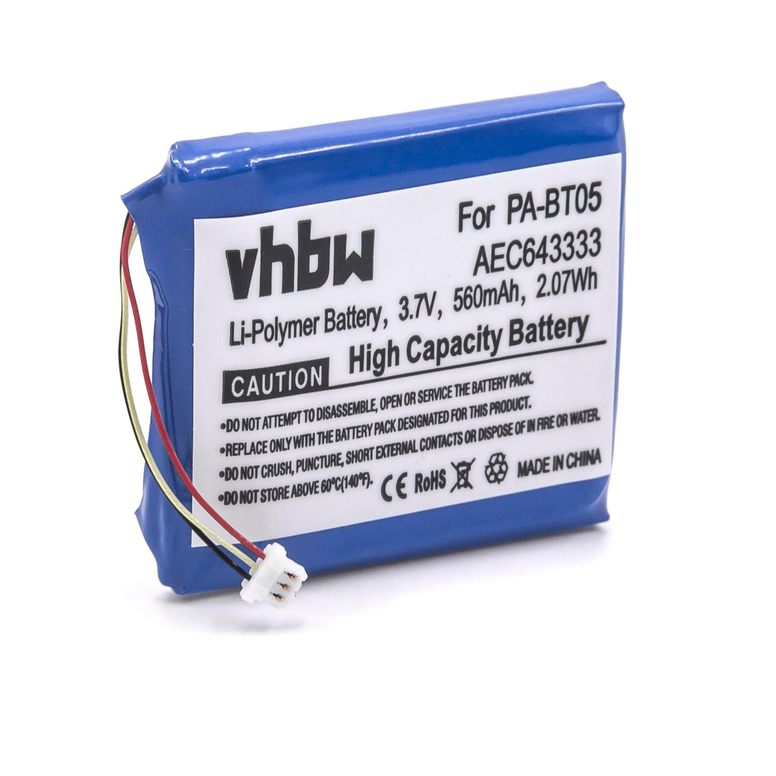 VHBW kompatibel mit Volt, Pro Solo Beats 560 - Headset, Akku Li-Polymer 3.7 Wireless
