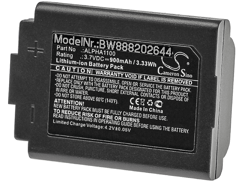 VHBW Ersatz für 3M ALPHA1100 für Li-Ion Akku - Headset, 3.7 Volt, 900