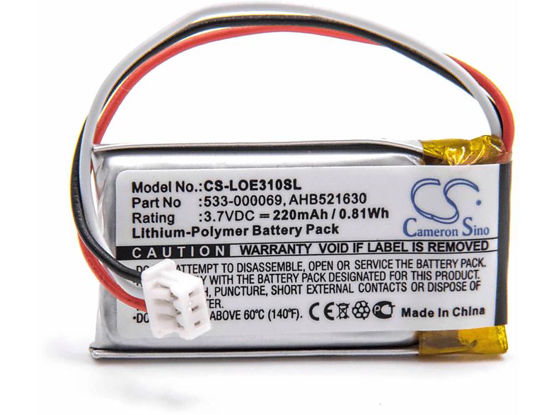 VHBW kompatibel - UE3500, Akku Li-Polymer mit 220 Volt, Headset, Logitech UE310, 3.7 UE4500