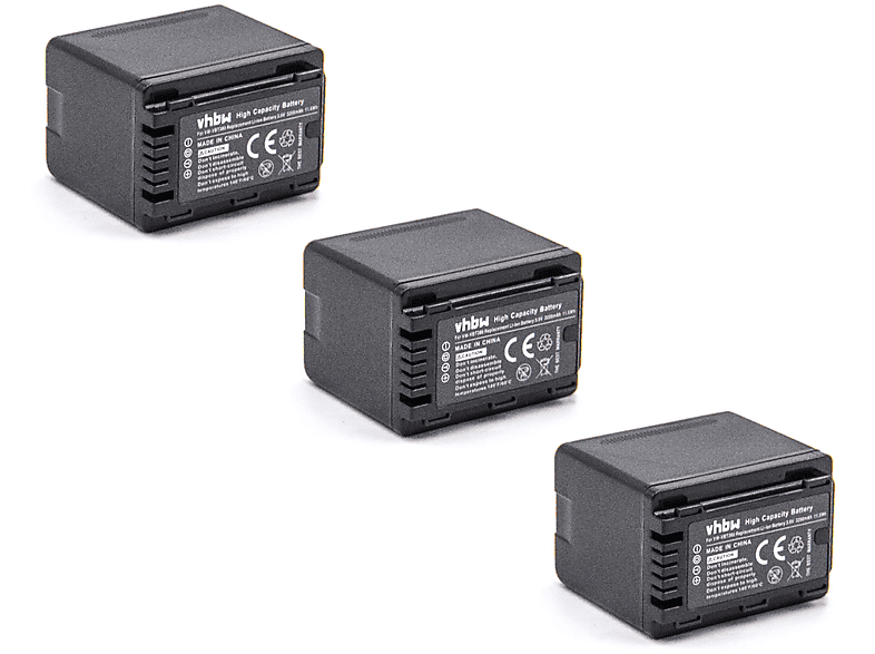 VHBW Akku Li-Ion Kamera, Volt, - kompatibel HC-V710, Panasonic HC-V720 HC-V720GK, 3200 HC-V720MGK, HC-V720M, HC-V727, mit 3.6 HC-V727EB,