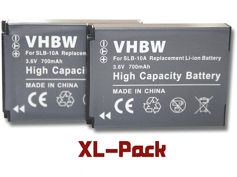VHBW kompatibel mit Soocoo S70 Li-Ion Akku - Kamera, 3.6 Volt, 700