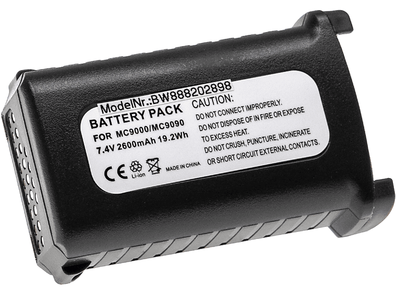 VHBW kompatibel mit Symbol MC9097, MC9090-S, MC9090-K, MC9097-G, MC9190, MC9097-K, MC9190-G Li-Ion Akku - Handheld, 7.4 Volt, 2600