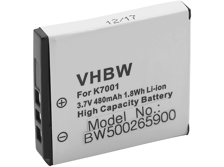 VHBW kompatibel mit Oucca Li-Ion - DC-A1200, DC-T300, T-1200 650 Akku Volt, Kamera, 3.6