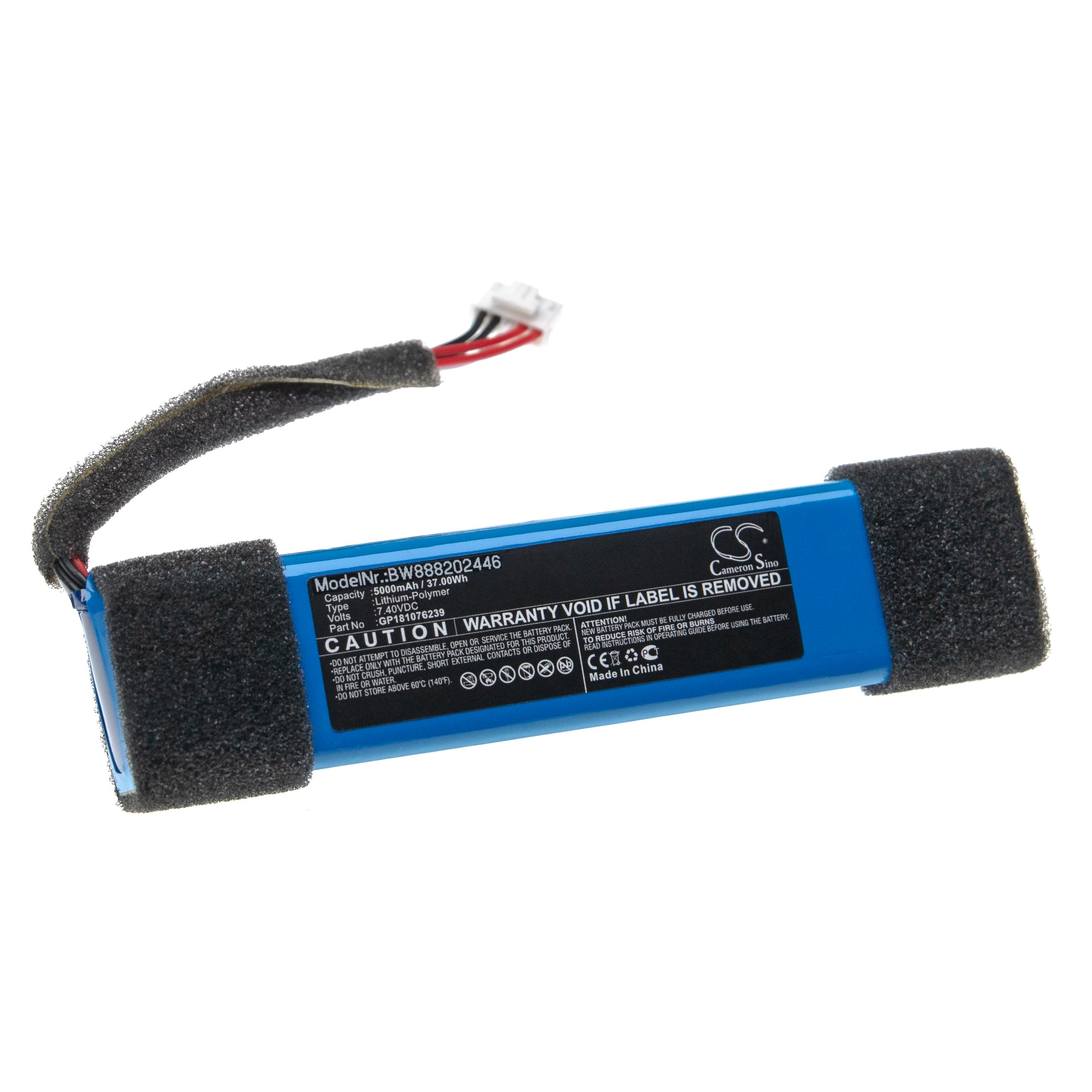 VHBW Li-Polymer Volt, 7.4 Lautsprecher, Akku mit Xtreme Special - 5000 Edition JBL kompatibel