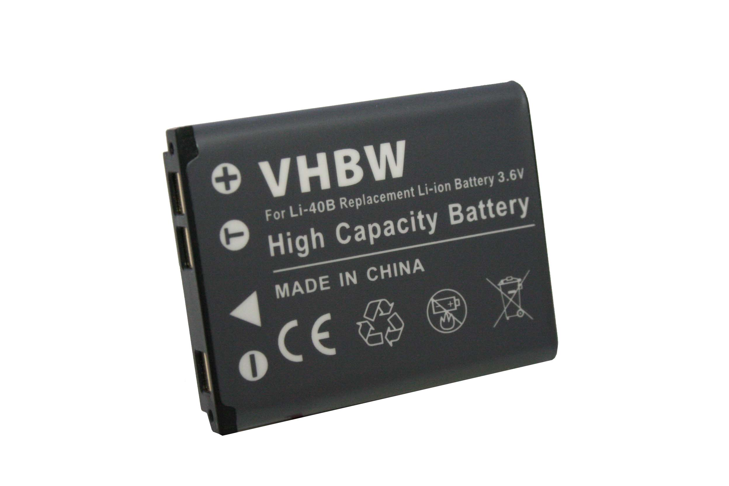 VHBW kompatibel mit Casio Exilim mAh Volt, EX-ZS100, EX-ZS5 EX-ZS150, 500 Akku, EX-ZS6, 3.6 Li-Ion