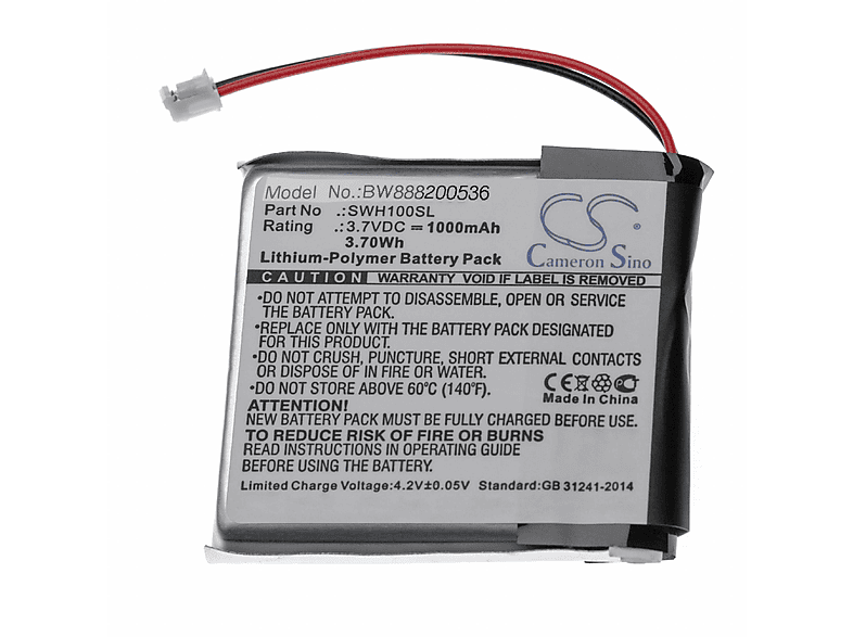 LIS1662HNPC, SM-03, 3.7 Sony Ersatz SP 1000 VHBW für für Volt, Headset, Akku 1588-0911 - Li-Polymer 624038,