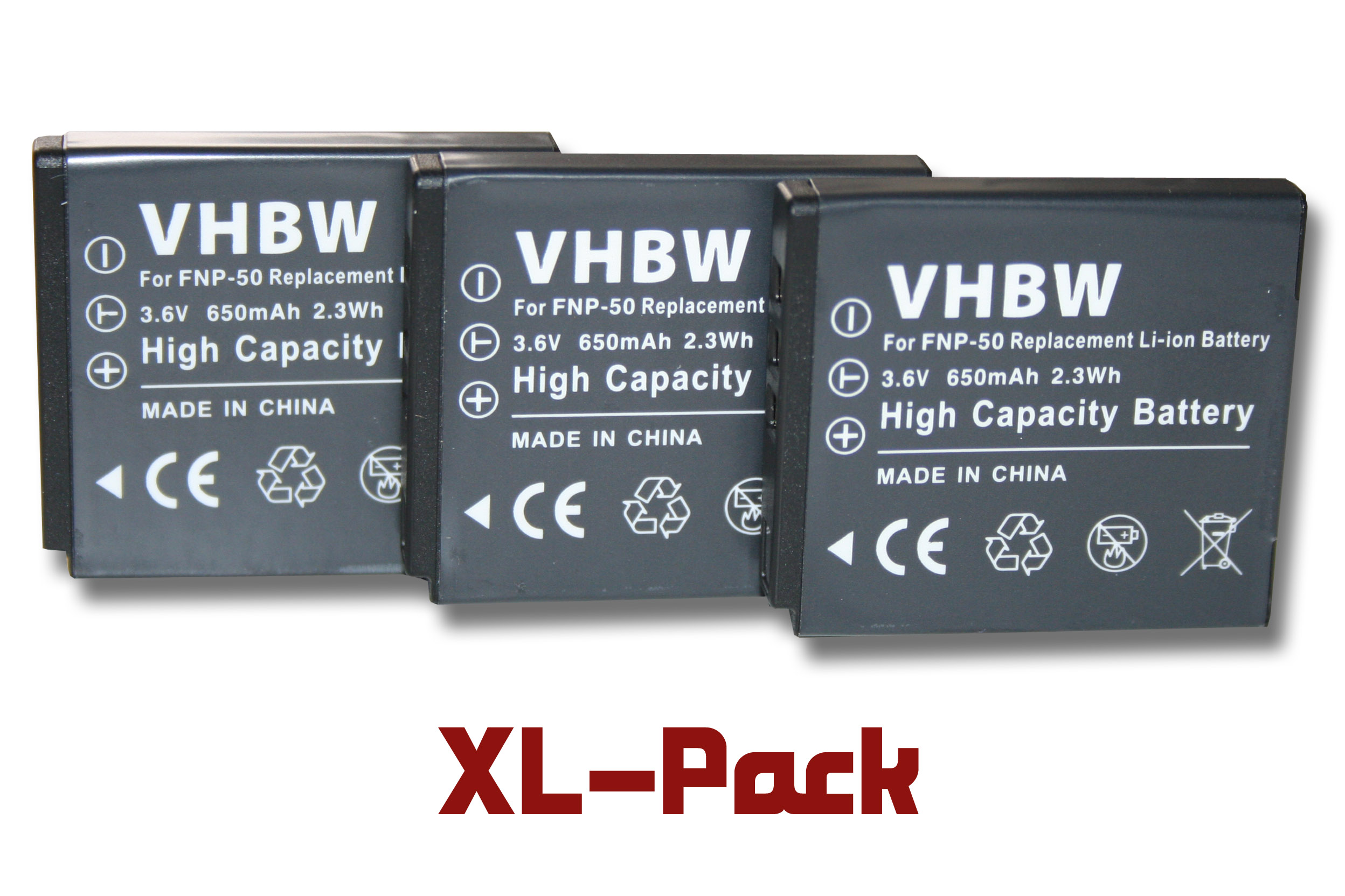 Pentax VHBW 650 3.6 Kamera, Ersatz - D-Li68, Li-Ion Volt, D-Li122 für für Akku