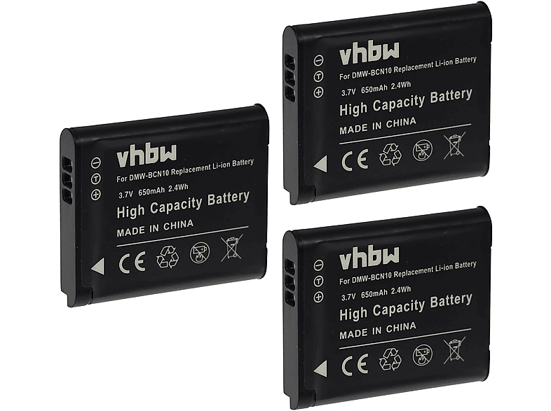 VHBW kompatibel mit Leica C 3.7 - 650 Kamera, Akku Volt, Li-Ion