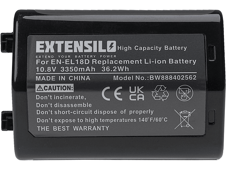 Nikon - Li-Ion Kamera, 3350 Volt, kompatibel EXTENSILO Akku D6, 10.8 mit Z9