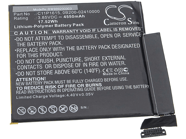 4550 Tablet, - kompatibel Li-Polymer Z8S ZT582KL, mit Volt, Asus 3.85 Zenpad Akku VHBW P00J,