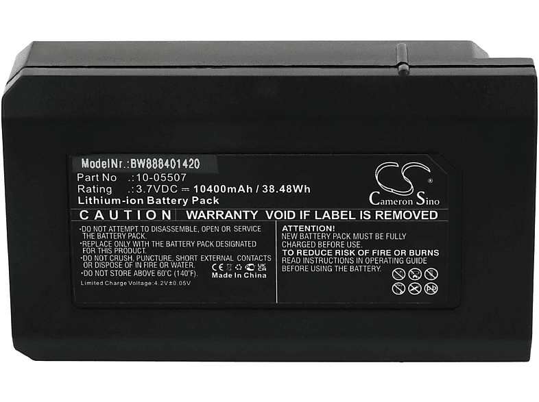 VHBW Ersatz Volt, mAh Li-Ion Geo-Fennel Akku, 10400 3.7 für 10-05507 für