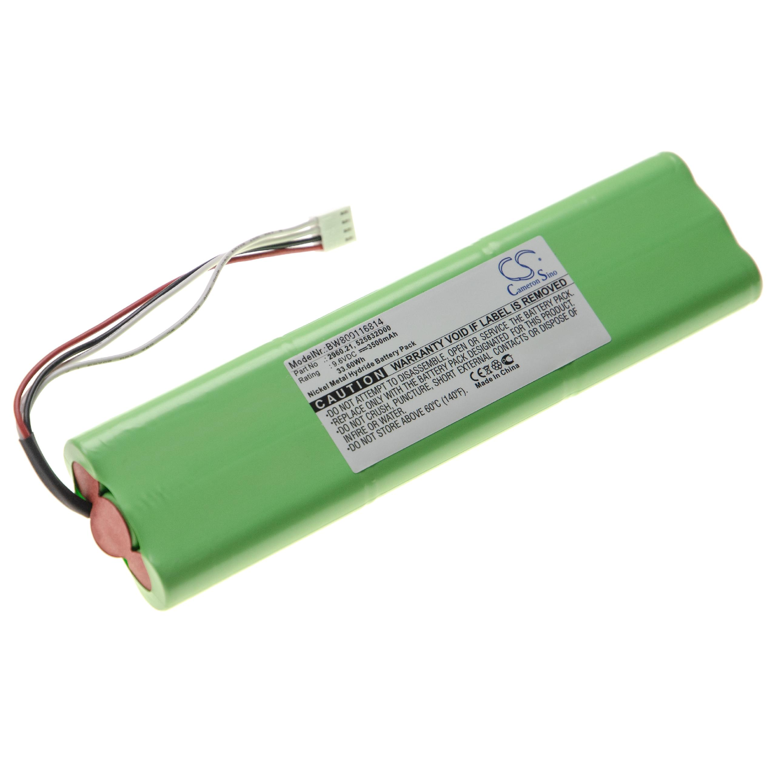 Ersatz Volt, für 3500 VHBW 525832D00, AEMC 2960.21 9.6 mAh für Akku, NiMH