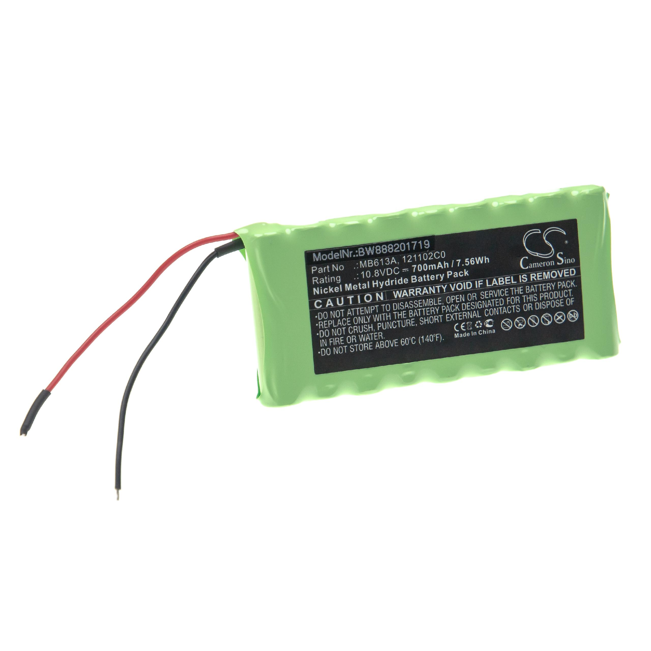 NiMH Akku - Ersatz Volt, 10.8 Medizintechnik, MB613A, VHBW Maquet 700 121102C0 für für