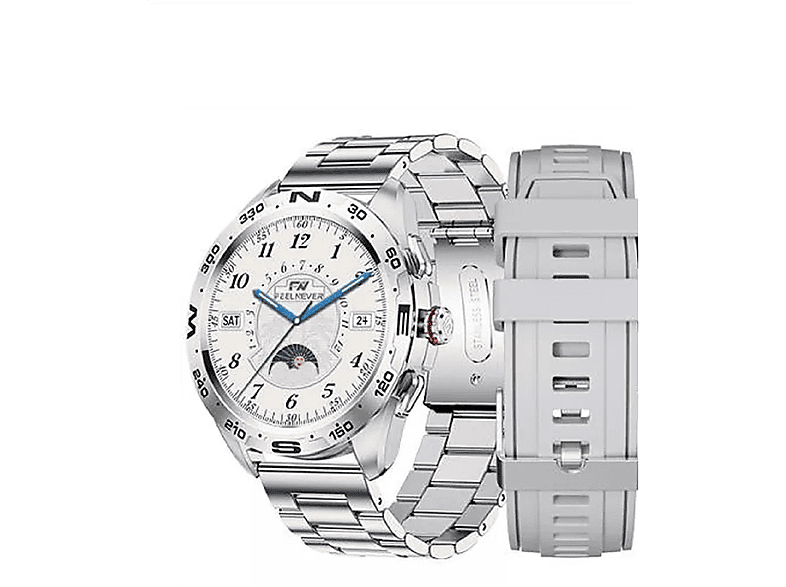 LIGE BW0327B Smartwatch Silicone, Silver | Smartwatches mit GPS