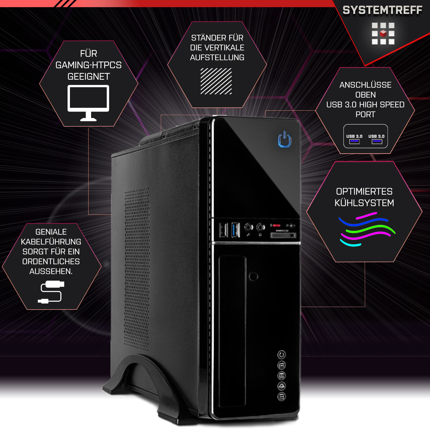 Mini GB 5600G, Ryzen™ Radeon™ 11 Vega mit Prozessor, Mini 5 5 Windows AMD Pro, 8 Ryzen AMD 7 GB SSD, PC RAM, AMD SYSTEMTREFF 512