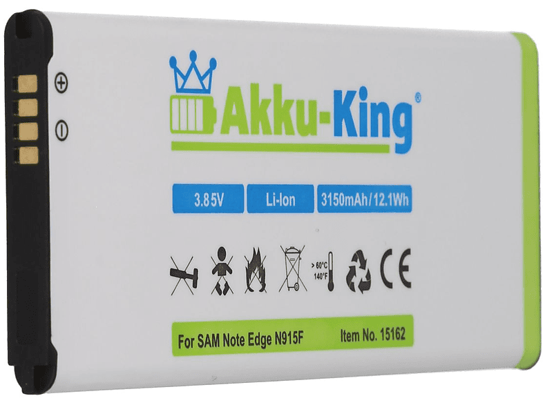 AKKU-KING Akku kompatibel mit Samsung EB-BN915BBC Li-Ion Handy-Akku, 3.8 Volt, 3150mAh | Handy Akkus