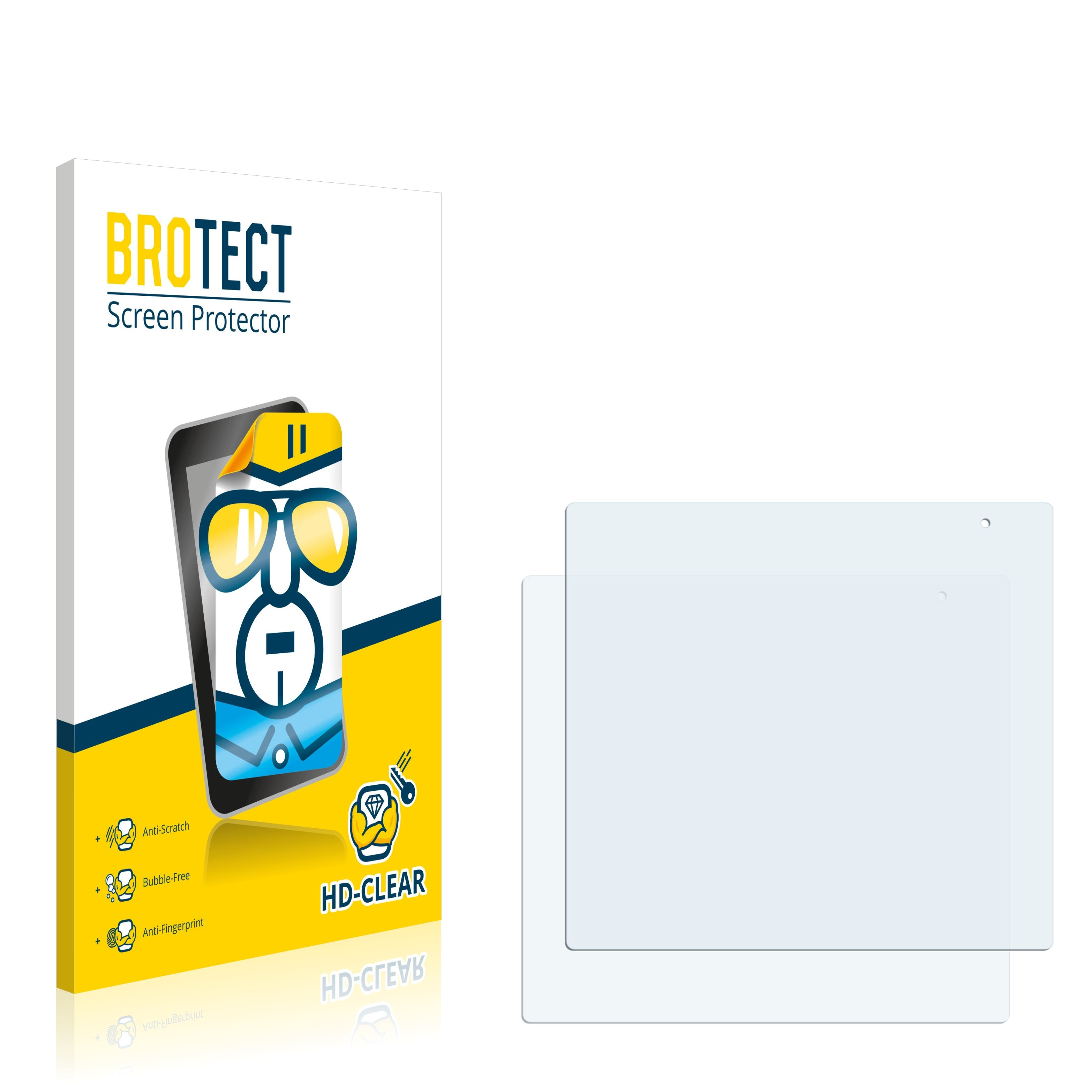 BROTECT 2x klare Schutzfolie(für Bresser und Quadro Neo C Hygrometer) Thermo