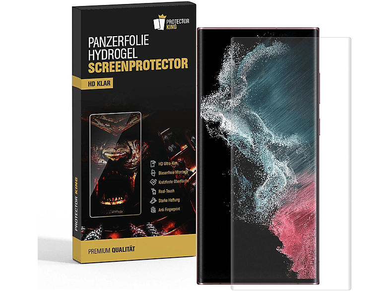 PROTECTORKING 3x FULL CURVED Displayschutzfolie(für Hydrogel Ultra) Galaxy HD Samsung KLAR Panzerfolie S23