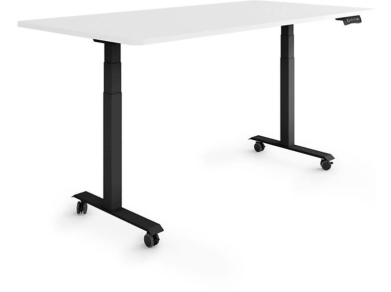 ESMART EZX-132BW auf Rollen 160 x 80 cm elektrisch höhenverstellbarer Schreibtisch