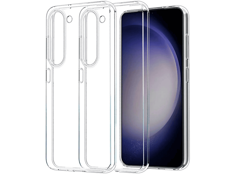 Samsung, Transparent S23, Galaxy 2-Tgl, CASEONLINE Backcover,