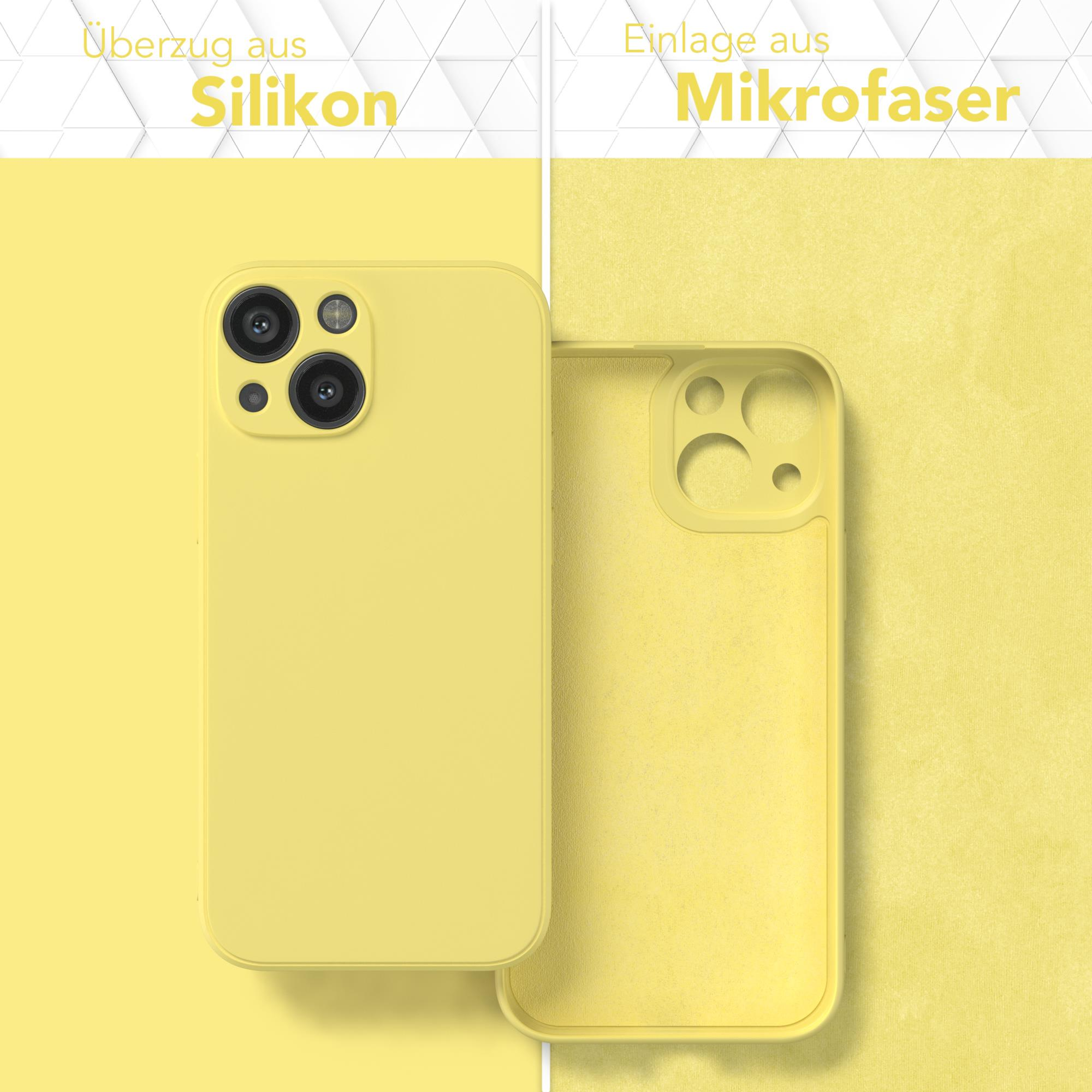 Apple, TPU CASE EAZY iPhone Backcover, Silikon Matt, 13 Mini, Gelb Handycase