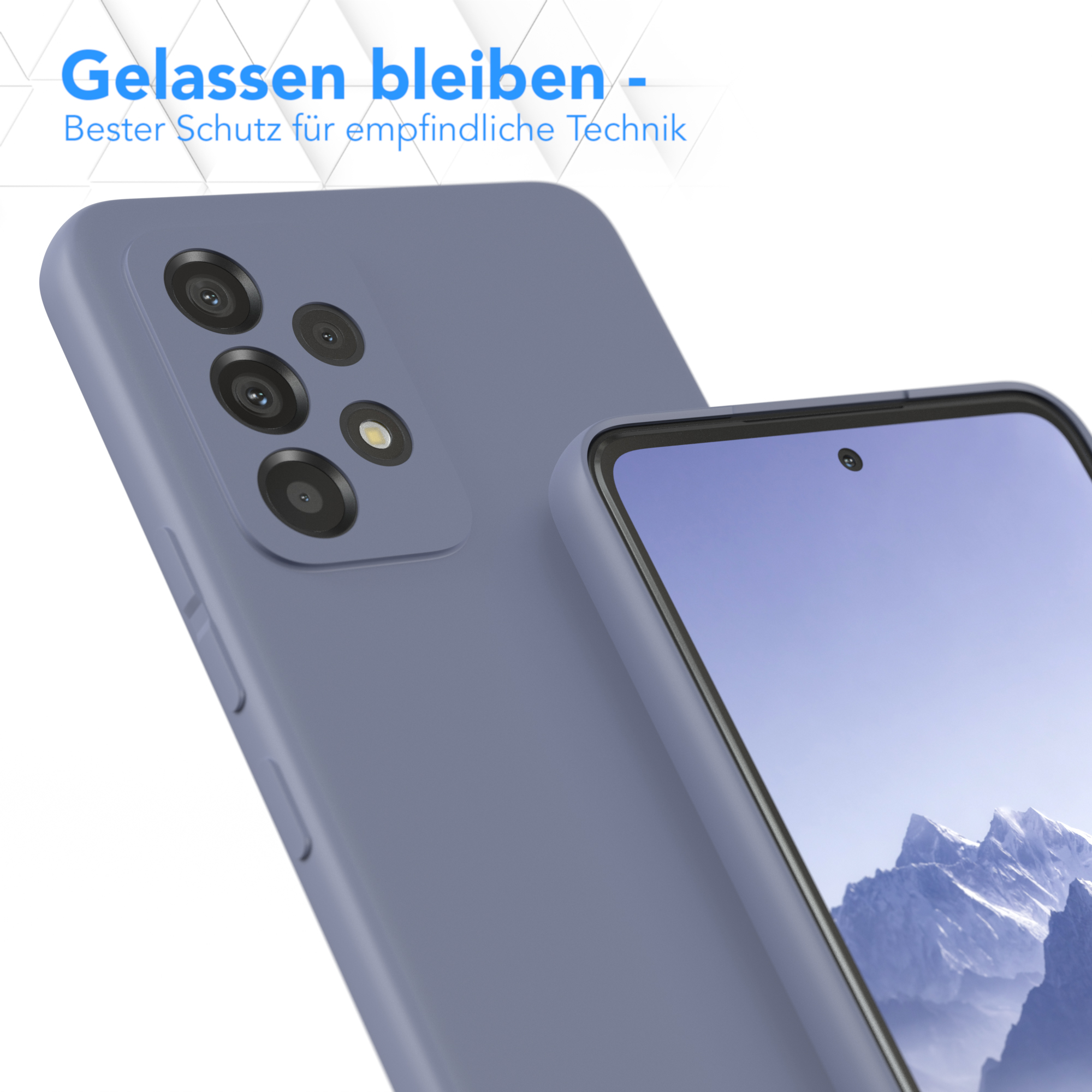 Blau Eis Galaxy Silikon 5G, EAZY Backcover, Matt, Samsung, CASE TPU Handycase A53