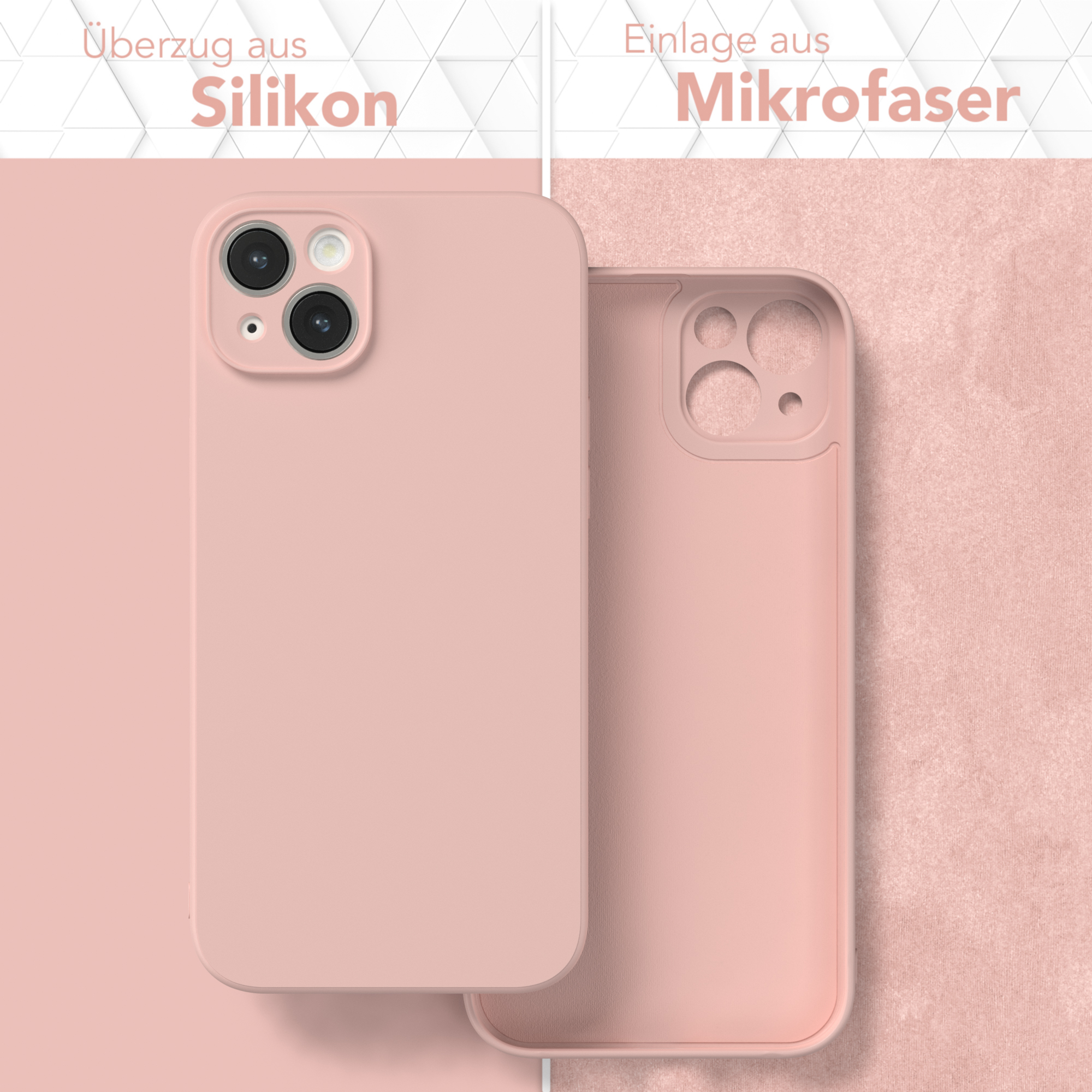 Silikon Handycase CASE iPhone EAZY Altrosa TPU Rosa / Backcover, 14 Apple, Matt, Plus,