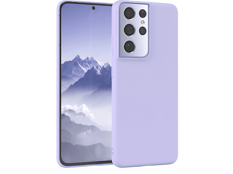 EAZY CASE TPU Silikon Handycase Violett / Ultra Galaxy Backcover, Matt, 5G, Lila Samsung, Lavendel S21