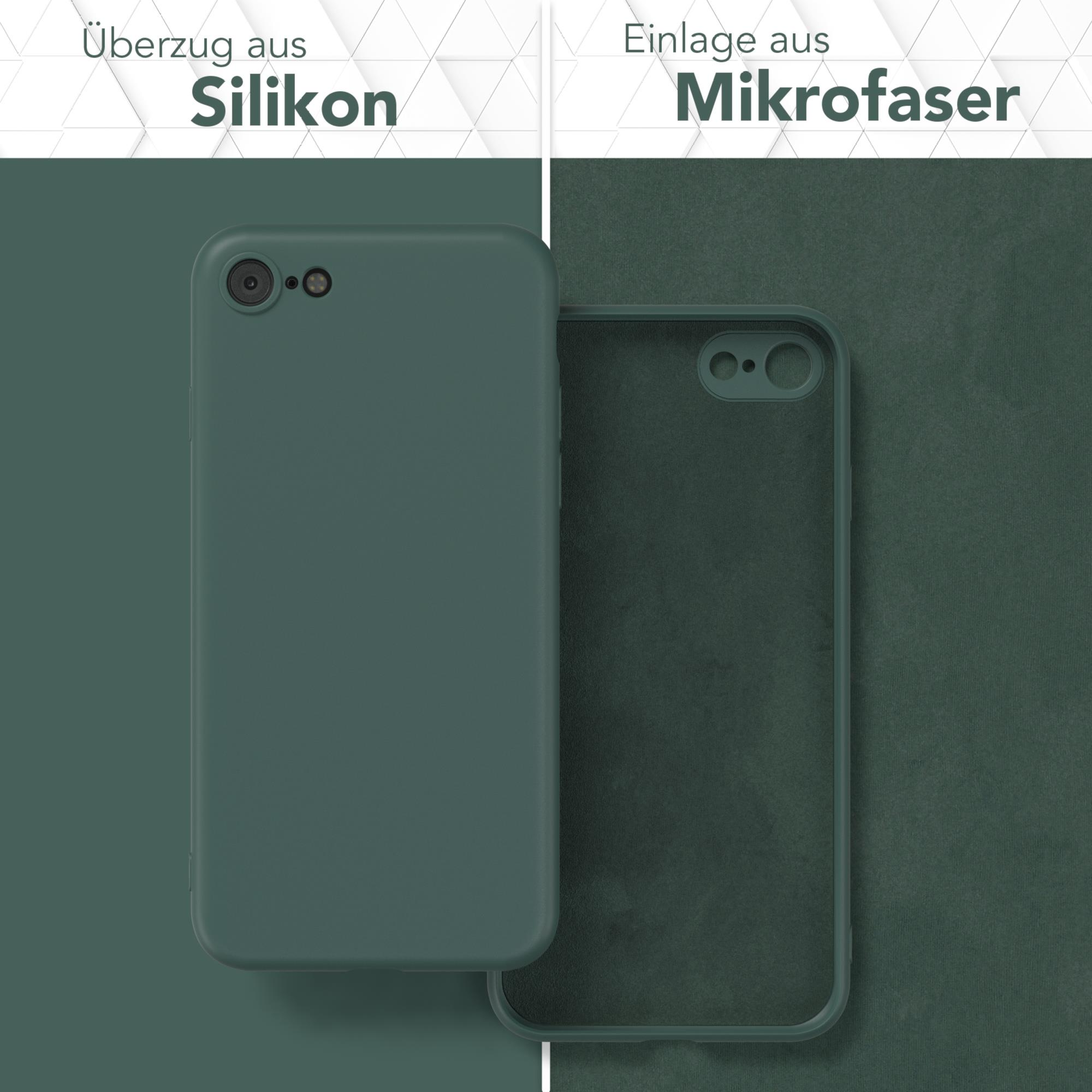 Eine tealfarbene Handyhülle. Die äußere Hülle ist teal und die innere ist teal Mikrofaser.
