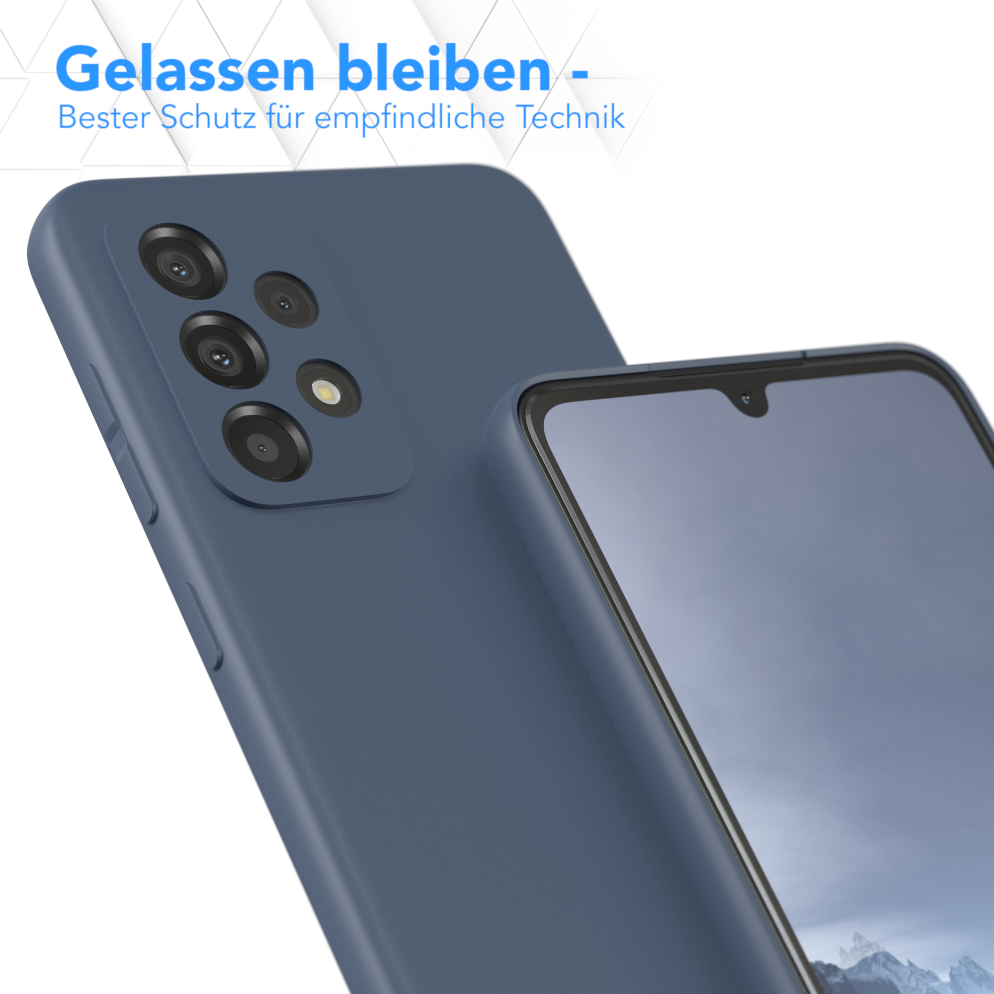 CASE / Handycase Blau Silikon Matt, TPU Backcover, EAZY Samsung, Petrol A33 5G, Galaxy