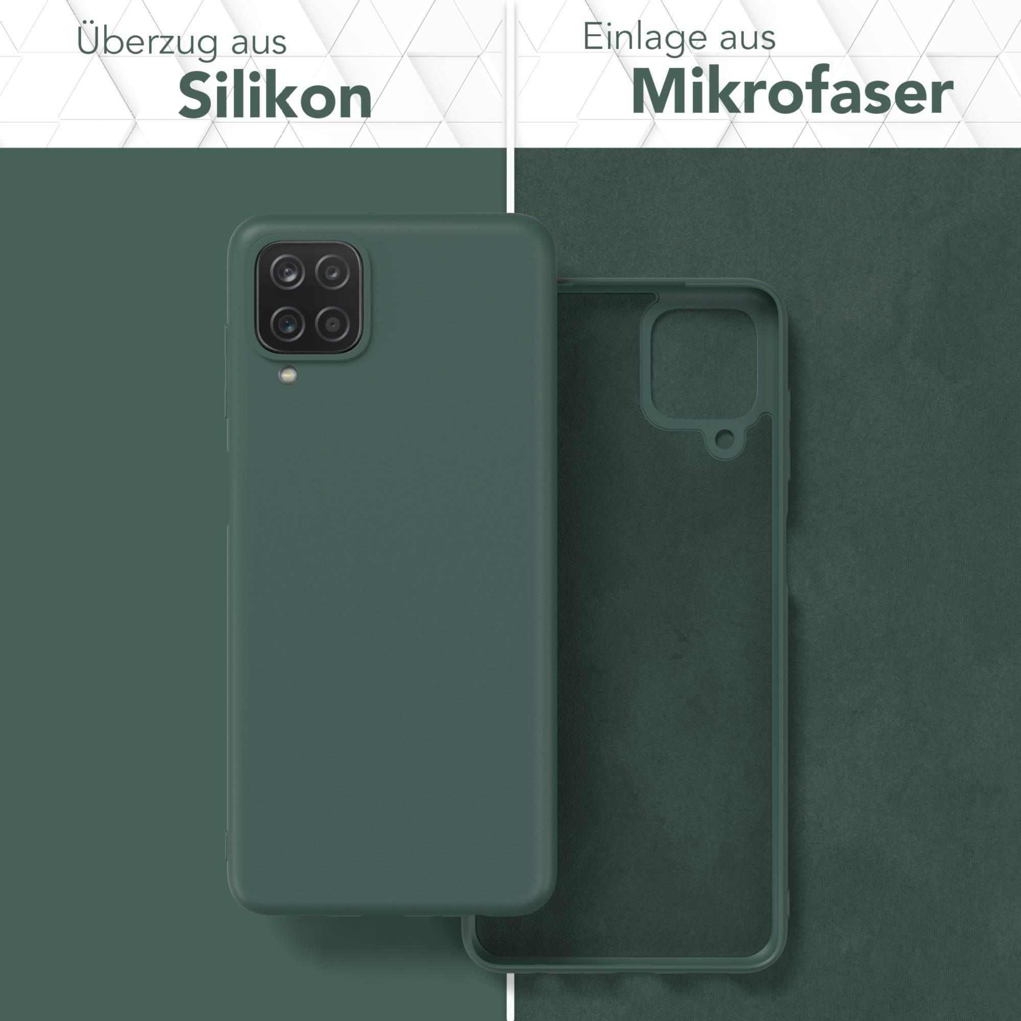 Zwei Handyhüllen. Eine grün, die andere transparent. Beide werden vor einem grünen Hintergrund gezeigt.