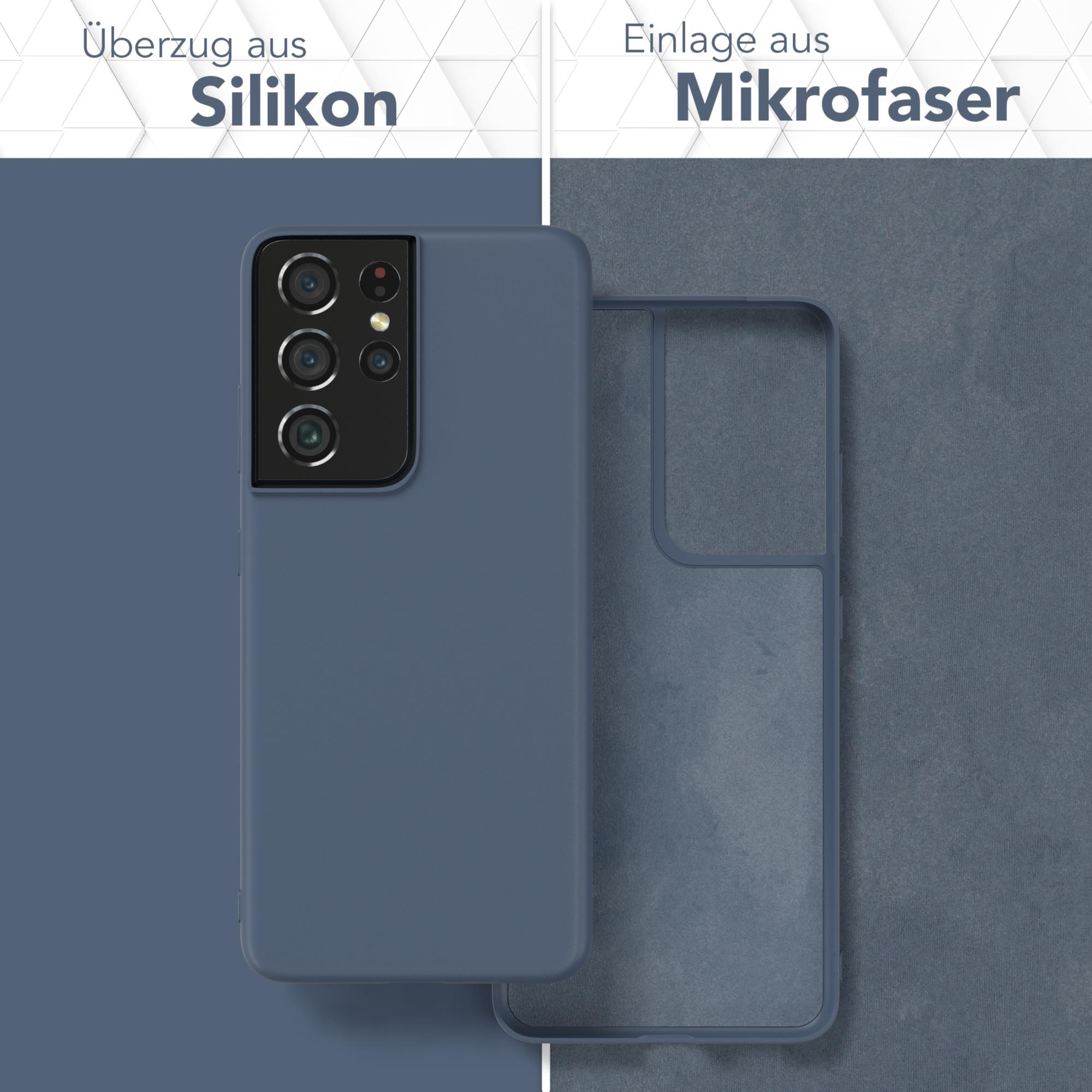 5G, Backcover, Petrol TPU Matt, / CASE Silikon S21 Galaxy Ultra Blau EAZY Handycase Samsung,