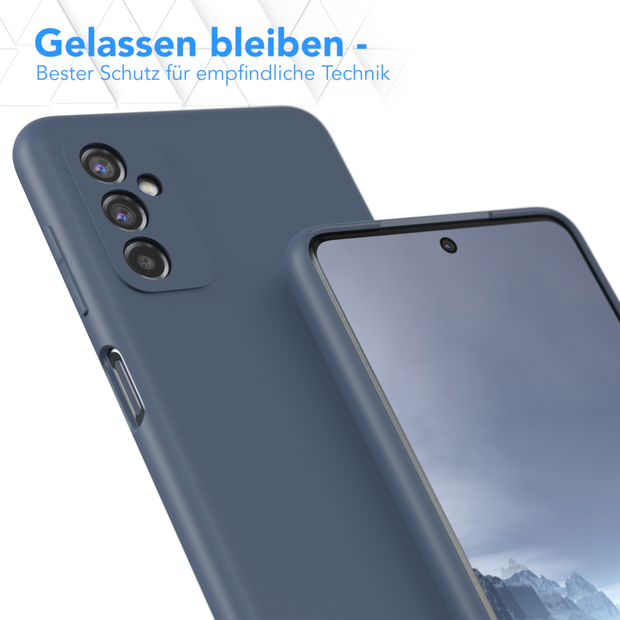 Blau TPU Handycase EAZY M52 Galaxy 5G, Silikon Samsung, CASE Matt, Petrol Backcover, /