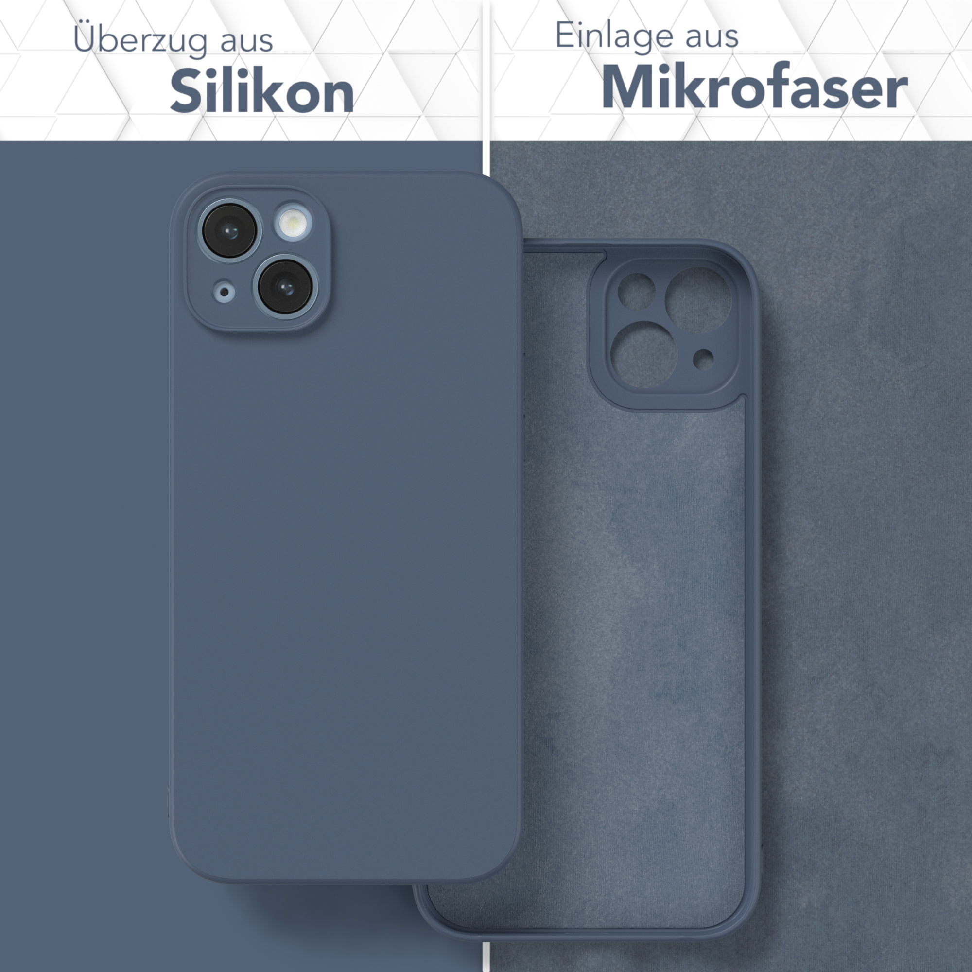 Handycase Backcover, / Matt, TPU Plus, 14 Silikon Blau EAZY CASE Apple, iPhone Petrol