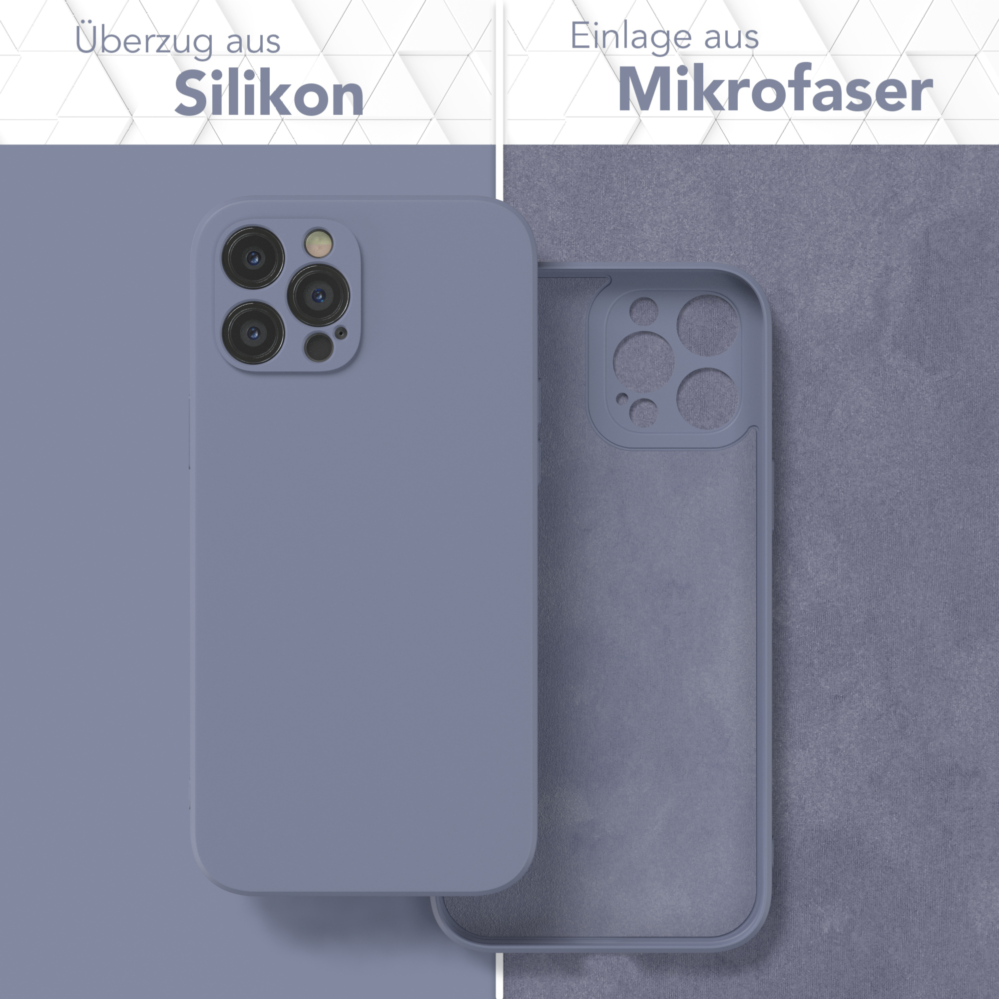EAZY CASE TPU Silikon Pro Backcover, Matt, iPhone Handycase Eis Blau Max, 12 Apple