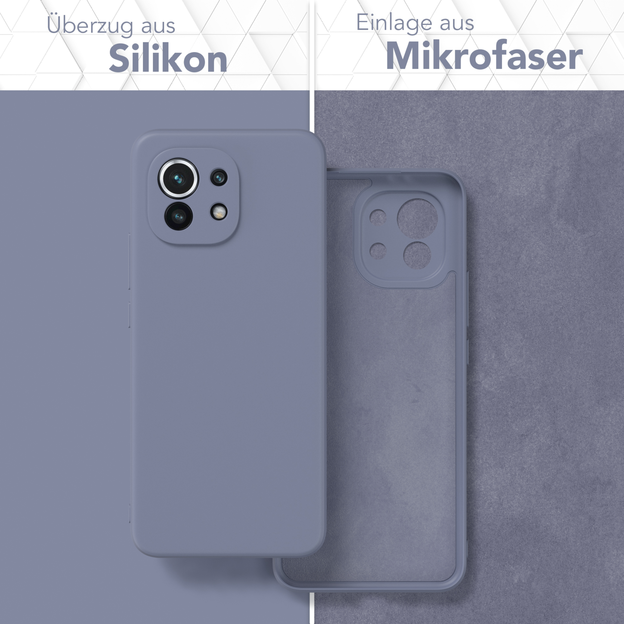 EAZY CASE TPU Silikon Mi 11 Xiaomi, 5G, Blau Handycase Matt, Eis Backcover