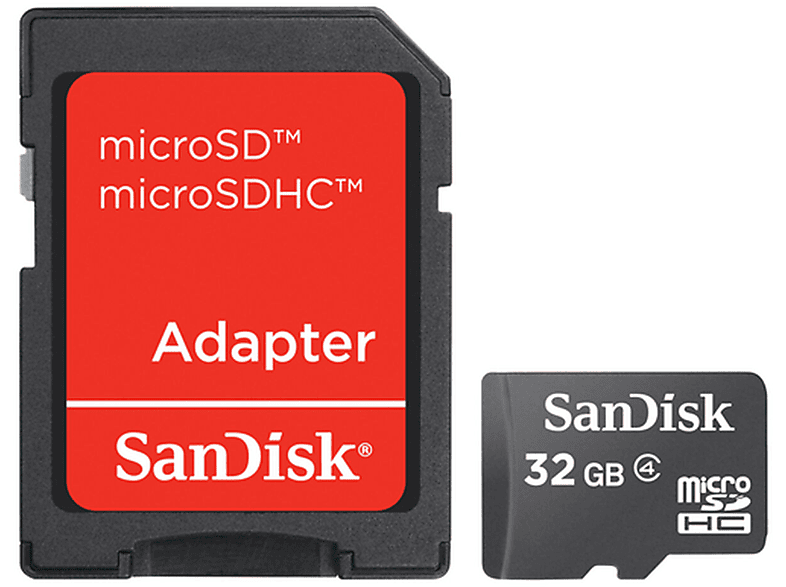 SANDISK SDSDQM-032G-B35A MSDHC 32GB CL.4+AD, Micro-SDHC Speicherkarte, 32 GB | Speicherkarten & -adapter