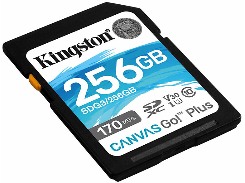 KINGSTON Canvas Go!, GB, 90 SDXC 256 MB/s Speicherkarte
