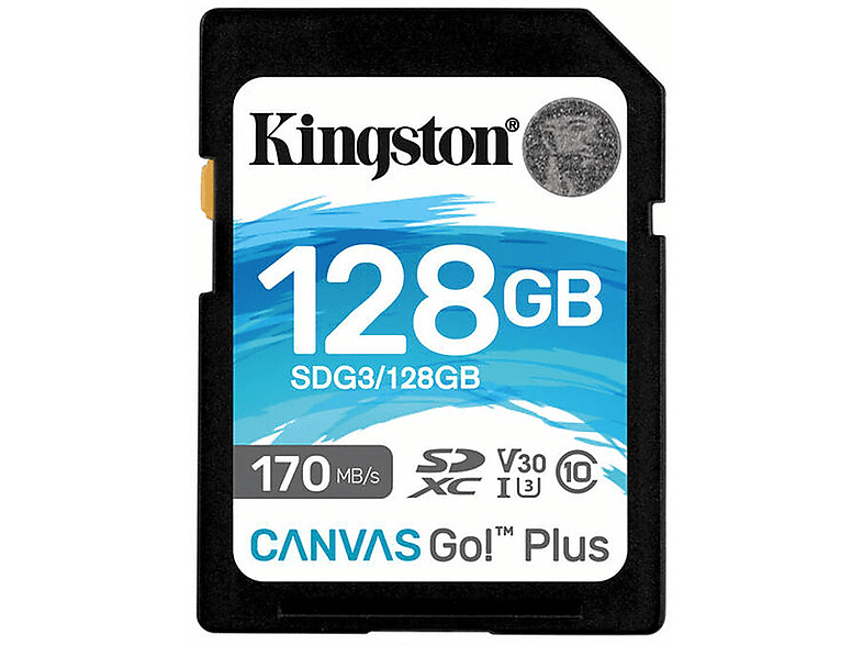 KINGSTON Canvas Go!, 90 MB/s SDXC 128 Speicherkarte, GB